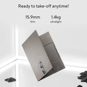 ASUS ZenBook 14X OLED Space Edition (2022) Laptop - 12th Gen / Intel Core i7-12700H / 14inch 4K OLED / 16GB RAM / 1TB SSD / Shared Intel Iris Xe Graphics / Windows 11 Home / English & Arabic Keyboard / Titanium / Middle East Version - [UX5401ZAS-OLED107W]