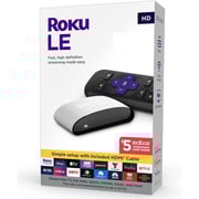 Roku LE HD Streaming Media Player with High Speed HDMI Cable and Simple Remote- Black