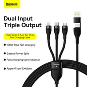 Baseus Flash Series II Multi USB Cable 1.2m Black