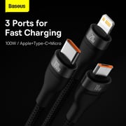 Baseus Flash Series II Multi USB Cable 1.2m Black