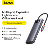 Baseus Metal Gleam Series 6-in-1 USB-C Hub