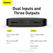 Baseus Bipow Digital Display Power bank 10000mAh 15W Black