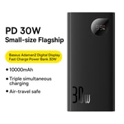 Baseus Adaman2 Digital Display Fast Charge Power Bank 10000mAh 30w Black