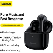 Baseus True Wireless Earphones Bowie E3 Black