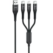 Mycandy C-150 3-in-1 USB Cable 1.5m Black