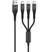 Mycandy C-150 3-in-1 USB Cable 1.5m Black
