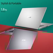 Asus VivoBook 15 (2019) Laptop - Intel Celeron N4020 / 15.6inch HD / 128GB SSD / 4GB RAM / Intel UHD Graphics 600 / Windows 11 Home / English and Arabic Keyboard / Silver / Middle East Version - [X515MA-BR913WS]