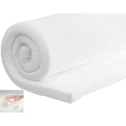Galaxy Design Memory Foam Harmony Viscos Elastic Mattress Topper With Removable Luxurious Velour Cover White 190x180x5cm- GDF -19018