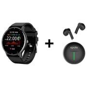 Xcell CLASSIC 5GPS Smart Watch Black + APOLLO A4 TWS Earbuds Black