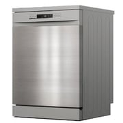 Hisense Dishwasher Free Standing 15 Place Setting With 6 Programs Silver - HS623E90X- International Version