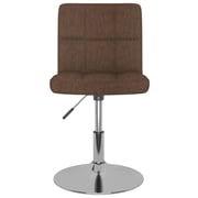 vidaXL Swivel Dining Chairs 4 pcs Brown Fabric
