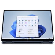HP Spectre x360 2-in-1 Convertible Laptop - 12th Gen / Intel Core i7-1255U / 13.5inch OLED / 1TB SSD / 16GB RAM / Shared Intel Iris Xe Graphics  / Windows 11 Home / English & Arabic Keyboard / Blue / Middle East Version - [14-EF0014NE]