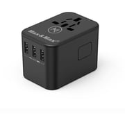 Max & Max Universal Travel Adaptor Black