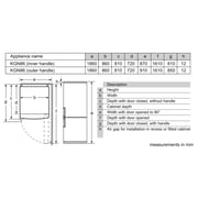 Bosch Series 6 free-standing fridge / freezer with freezer at bottom 186 x 86 cm / 631 Liters / Stainless steel (with anti-fingerprint) - KGN86CI3E8