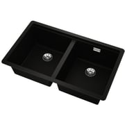 TEKA 2-In-1 Installation Tegranite Radea Series Sink With Two Bowls Radea R10 2B 750 Black