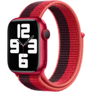 Green Lion Nylon Sport Watch Strap 45mm Red