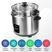 Nobel Rice Cooker Stainless Steel 2.8 Litres Tempered Glass Lid NRC280S