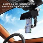 حامل هاتف ممغنط لمرآة الرؤية الخلفية في السيارة بلون أسود من يسيدو