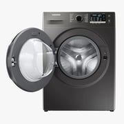 Samsung 8 Kg Front Loading Washing Machine 1400 RPM With Hygiene Steam Silver - WW80TA046AX- International Version