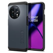 Spigen Tough Armor designed for OnePlus 11 case cover with Extreme Impact Foam - Metal Slate