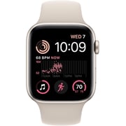 Apple Watch SE 2nd Gen 44mm (GPS) Aluminum Case with Starlight Sport Band - Starlight