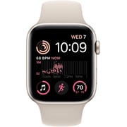 Apple Watch SE 2nd Gen 44mm (GPS) Aluminum Case with Starlight Sport Band - Starlight – Middle East Version