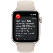 Apple Watch SE 2nd Gen 44mm (GPS) Aluminum Case with Starlight Sport Band - Starlight
