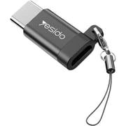 Yesido Micro USB To Type-C to Lightning Connector Adapter Black