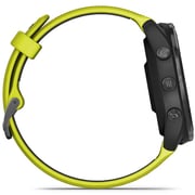 Garmin 010-02809-12 Forerunner 965 Smart Watch 47mm Carbon Grey DLC Titanium Bezel With Black Case and Yellow/Black Silicone Band