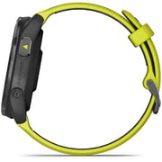 Garmin 010-02809-12 Forerunner 965 Smart Watch 47mm Carbon Grey DLC Titanium Bezel With Black Case and Yellow/Black Silicone Band