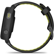 Garmin 010-02810-13 Forerunner 265S Smart Watch 42mm Black Bezel With Black Case and Black/Yellow Silicone Band