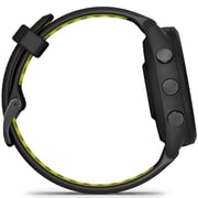 Garmin 010-02810-13 Forerunner 265S Smart Watch 42mm Black Bezel With Black Case and Black/Yellow Silicone Band