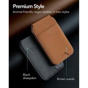 ESR HaloLock Vegan Leather Wallet Tan Suede