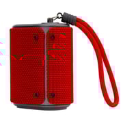 evvoli 5 Watts Water-Resistant Indoor & Outdoor Bluetooth Speaker with Built-In Microphone -Evaud-Mb5A / Red