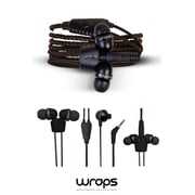 Wraps Natural In-Ear Wired Earphones with Microphone- Tuscan