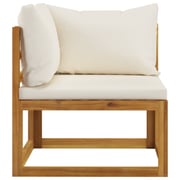 vidaXL 2-seater Garden Bench with Cream White Cushions