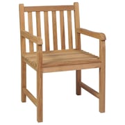 vidaXL Garden Chairs 2 pcs with Cream White Cushions Solid Teak Wood
