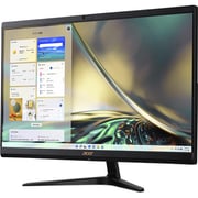 Acer AIO Aspire C24 (2022) All-in-One Desktop - 12th Gen / Intel Core i3-1215U / 23.8inch FHD / 256GB SSD / 4GB RAM / Windows 11 Home / English & Arabic Keyboard / Black / Middle East Version - [DQBJFEM00A]