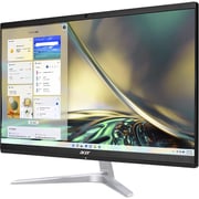 Acer AIO Aspire C24 (2022) All-in-One Desktop - 12th Gen / Intel Core i7-1260P / 23.8inch FHD / 512GB SSD / 16GB RAM / Windows 11 Home / English & Arabic Keyboard / Black / Middle East Version - [DQBJ1EM004]