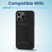 Remson Mag-X Phone Grip Strap with Magnetic Phone Kickstand (Black)