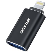 GreenLion OTG Adaptor / Compatible with IOS 13 And Above / Fast Data Transmission / Support Lightning Port / Premium Material - Black