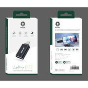GreenLion OTG Adaptor / Compatible with IOS 13 And Above / Fast Data Transmission / Support Lightning Port / Premium Material - Black