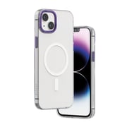 Levelo Magsafe Compatibility Sensa Clear Back Case iPhone 14 Plus Compatibility - Clear/Purple