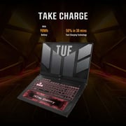 Asus TUF Gaming A15 Gaming (2023) Laptop - AMD Ryzen 7-7735HS / 15.6inch FHD / 512GB SSD / 16GB RAM / 8GB NVIDIA GeForce RTX 4060 Graphics / Windows 11 Home / English & Arabic Keyboard / Mecha grey / Middle East Version - [FA507NV-LP023W]