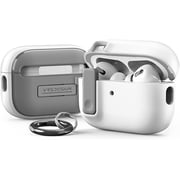 VRS Design Modern Lock for Airpods Pro 2nd Generation case (2022) Airpods Pro 2 case cover with Carabiner - White