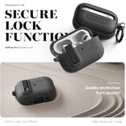 VRS Design Modern Lock for Airpods Pro 2nd Generation case (2022) Airpods Pro 2 case cover with Carabiner - Sandstone