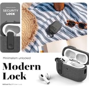 VRS Design Modern Lock for Airpods Pro 2nd Generation case (2022) Airpods Pro 2 case cover with Carabiner - Sandstone