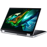 Acer Aspire 3 Spin 14 2-in-1 Convertible (2023) Laptop - Intel Core i3-N305 / 14inch WUXGA / 256GB SSD / 4GB RAM / Shared Intel UHD Graphics / Windows 11 Home / English & Arabic Keyboard / Silver / Middle East Version - [NX.KENEM.001]