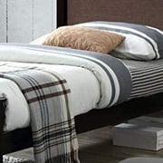 Galaxy Design Fully Wooden Bed Modern Design Walnut Color Single Size (L190 x W90 x H70 cm) - GDF90SB