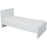 Galaxy Design Wooden Single Bed with Headboard White Color Size L190x W90xH70 cm - Gdf-19090